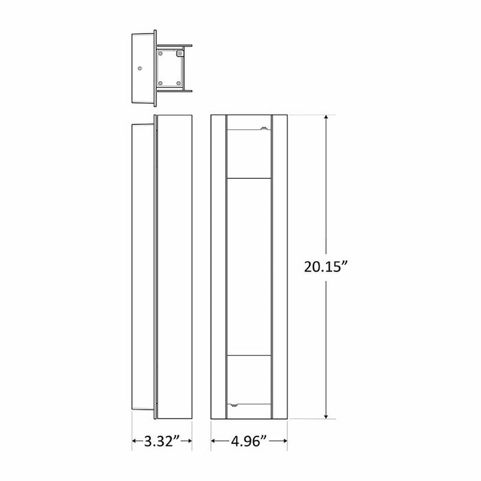 Westgate Manufacturing LED Wall Sconce Passage Wattage Selectable 5W/10W/15W/20W 3000K 120-277V 0-10V Dimming 90 CRI Bronze (CRE-MP-07-30K-BR)