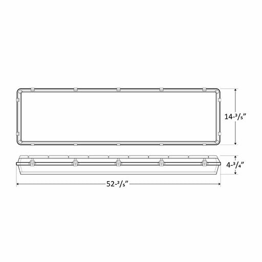 Westgate Manufacturing LED Linear Vapor Light 100W 13500Lm 3500K/4000K/5000K (LLVT-4FT-100W-MCT-D-480V)