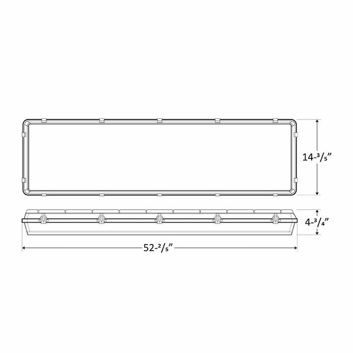 Westgate Manufacturing LED Linear Vapor Light 100W 13500Lm 3500K/4000K/5000K (LLVT-4FT-100W-MCT-D-480V)