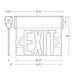Westgate Manufacturing Edge-Lit Exit Sign Aluminum Housing Single-Face Clear Panel Green Letters White Housing (XT-EL1GCA-EM-WH)