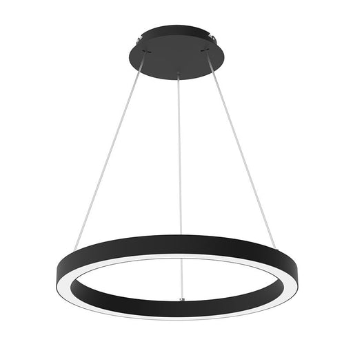 Westgate Manufacturing Round LED Chandelier 40W Up 40W Down Wattage/CCT Selectable 40W/80W 3000K/3500K/4000K 90 CRI 0-10V Black (SRC-D24UD-MCTP-BK)