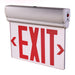 Westgate Manufacturing Edge-Lit Exit Sign Aluminum Housing Single-Face Clear Panel Red Letters White Housing (XT-EL1RCA-EM-WH)