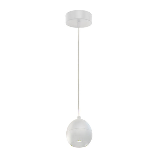Westgate Manufacturing Modern 6 Inch Coconut Pendant Wattage/CCT Selectable 6W/9W/12W 3000K/4000K/5000K Triac/0-10V Dimming 120-277V White (LCFK-MCTP-WH)