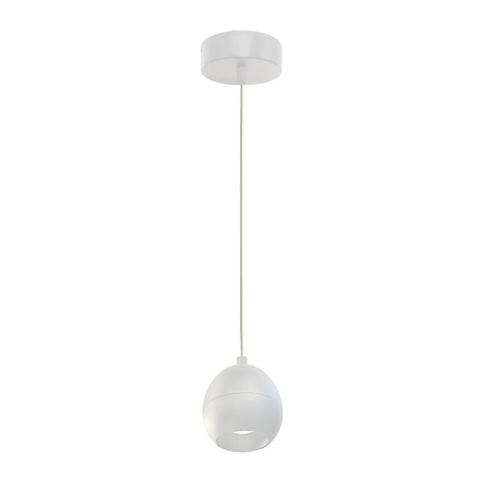 Westgate Manufacturing Modern 6 Inch Coconut Pendant Wattage/CCT Selectable 6W/9W/12W 3000K/4000K/5000K Triac/0-10V Dimming 120-277V White (LCFK-MCTP-WH)