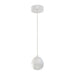 Westgate Manufacturing Modern 6 Inch Coconut Pendant Wattage/CCT Selectable 6W/9W/12W 3000K/4000K/5000K Triac/0-10V Dimming 120-277V White (LCFK-MCTP-WH)