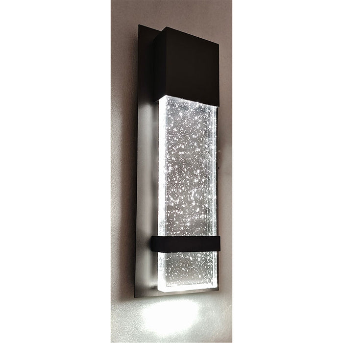 Westgate Manufacturing 14 Inch Seeded Glass Outdoor Wall Light 12W CCT Selectable 3000K/4000K/5000K 120V (LRS-SG1-MCT-ORB)