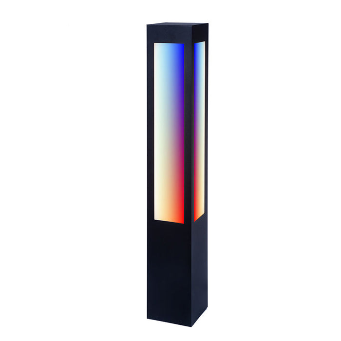 Westgate Manufacturing 40 Inch Square Bollard WG Smart App Compatible RGBW 34W 80 CRI 270 Degree Beam Angle Black (BOL-602-40-S-RGBW-BK)