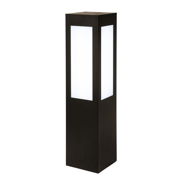 Westgate Manufacturing 26 Inch Square Bollard Long Lens Wattage/CCT Selectable 10W/18W/25W 3500K/4000K/5000K 100-277V Bronze (BOL-602-26-S-MCTP-BR)