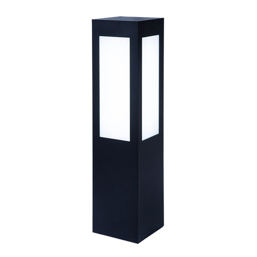 Westgate Manufacturing 26 Inch Square Bollard Long Lens Wattage/CCT Selectable 10W/18W/25W 3500K/4000K/5000K 100-277V Black (BOL-602-26-S-MCTP-BK)