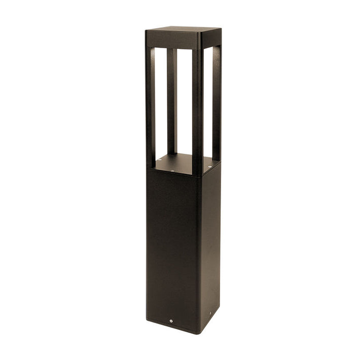 Westgate Manufacturing 32 Inch Square Bollard Open Design Wattage/CCT Selectable 10W/18W/25W 3500K/4000K/5000K 100-277V Bronze (BOL-608-32-S-MCTP-BR)