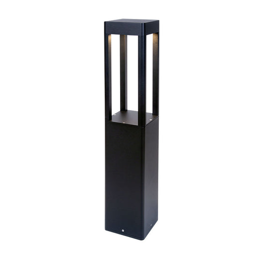 Westgate Manufacturing 26 Inch Square Bollard Open Design Wattage/CCT Selectable 10W/18W/25W 3500K/4000K/5000K 100-277V Black (BOL-608-26-S-MCTP-BK)