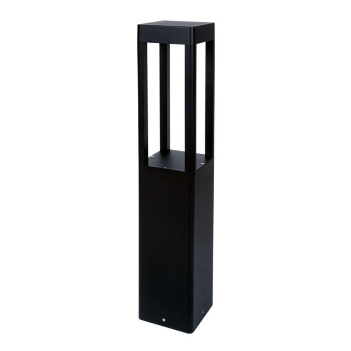 Westgate Manufacturing 32 Inch Square Bollard Open Design Wattage/CCT Selectable 10W/18W/25W 3500K/4000K/5000K 100-277V Black (BOL-608-32-S-MCTP-BK)
