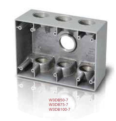 Westgate Manufacturing Electrical Box 1/2 Inch Trade Size 7 Outlet Holes 54.0 Cubic Inch (W3DB50-7)