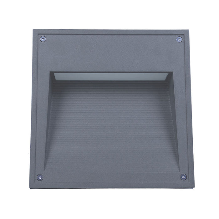 Westgate Manufacturing 10 Inch Square Step Light Wattage/CCT Selectable 10W/15W/20W 3500K/4000K/5000K 100-277V 0-10V Dimming Gray (STP-10X10-MCTP-GY)