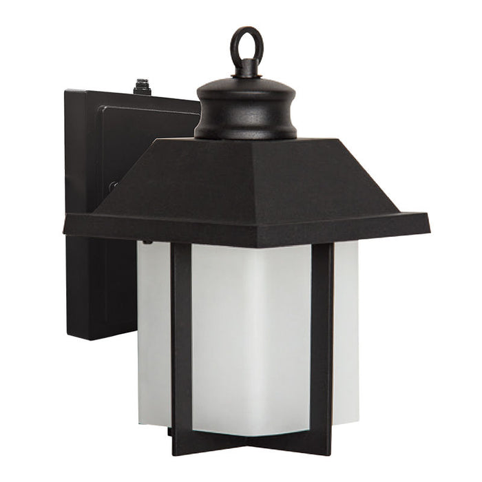 Westgate Manufacturing 8 Inch Mini Square Lantern 12W 650Lm CCT Selectable 3000K/4000K/5000K 120V With Photocell Black (LRS-ML-MCT-P-BK)