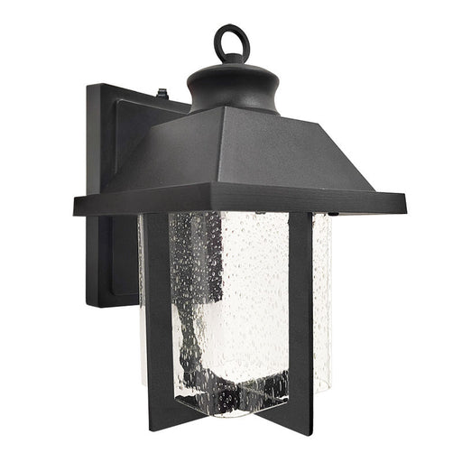 Westgate Manufacturing 8 Inch Mini Square Lantern Seeded Glass 12W 650Lm CCT Selectable 3000K/4000K/5000K 120V With Photocell Black (LRS-ML-SG-MCT-P-BK)