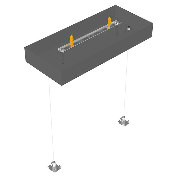 Westgate Manufacturing Adjustable 12 Foot Rectangular Canopy With Two Aircraft Cables For Linear Fixtures Up To 6 Foot Long (SCL-CSR-12FT)