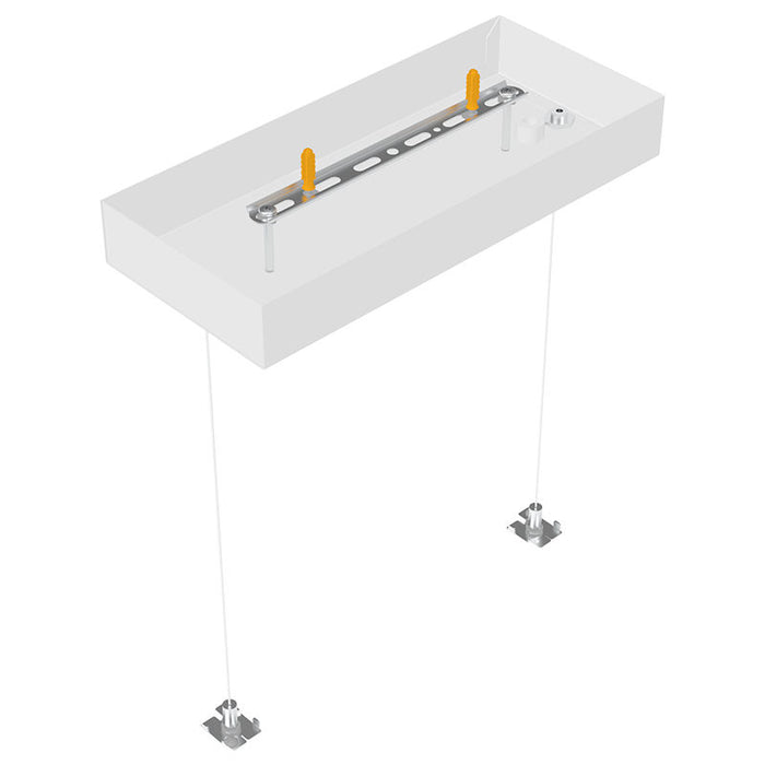 Westgate Manufacturing Adjustable 12 Foot Rectangular Canopy With Two Aircraft Cables For Linear Fixtures Up To 6 Foot Long (SCL-CSR-12FT)