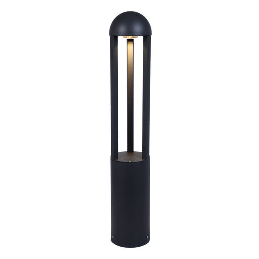 Westgate Manufacturing 32 Inch Square Bollard Open Design Wattage/CCT Selectable 10W/18W/25W 3000K/4000K/5000K Black (BOL-608RD-41-MCTP-BK)