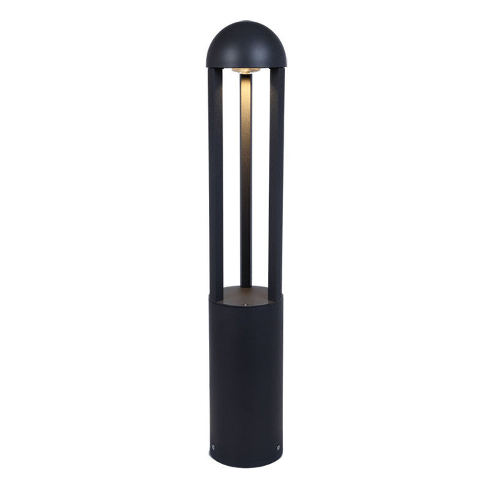 Westgate Manufacturing 32 Inch Square Bollard Open Design Wattage/CCT Selectable 10W/18W/25W 3000K/4000K/5000K Black (BOL-608RD-41-MCTP-BK)