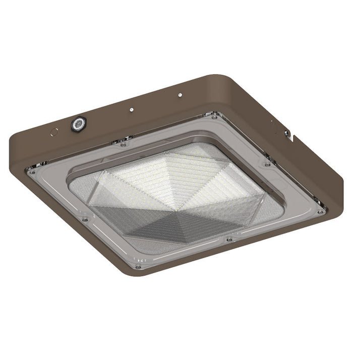 Westgate Manufacturing Builder Series Indoor Square Canopy Light Wattage/CCT Selectable 40W/60W/80W 3000K/4000K/5000K Emergency Backup Bronze (CXES-40-80W-MCTP-EM)