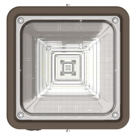 Westgate Manufacturing Builder Series Indoor Square Canopy Light Wattage/CCT Selectable 10W/20W/30W 3000K/4000K/5000K Bronze (CXES-10-30W-MCTP)