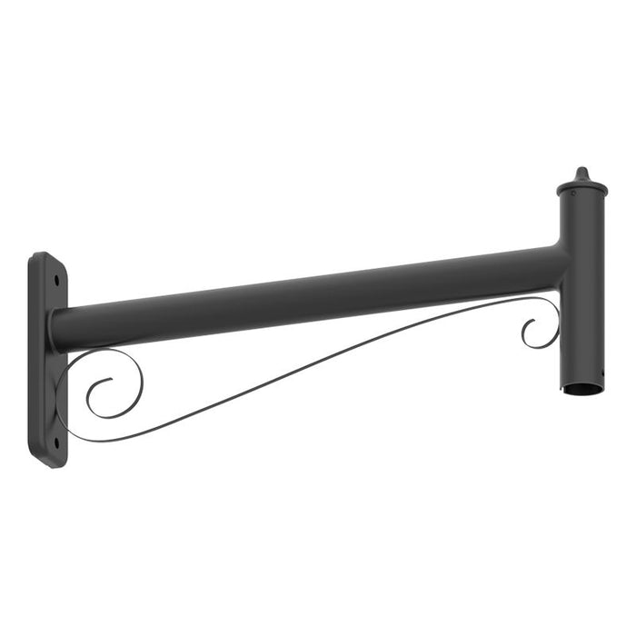 Westgate Manufacturing DAB Decorative Straight Pole Bracket Model B For Flat Or Round Poles Black (DAB-PB-B)