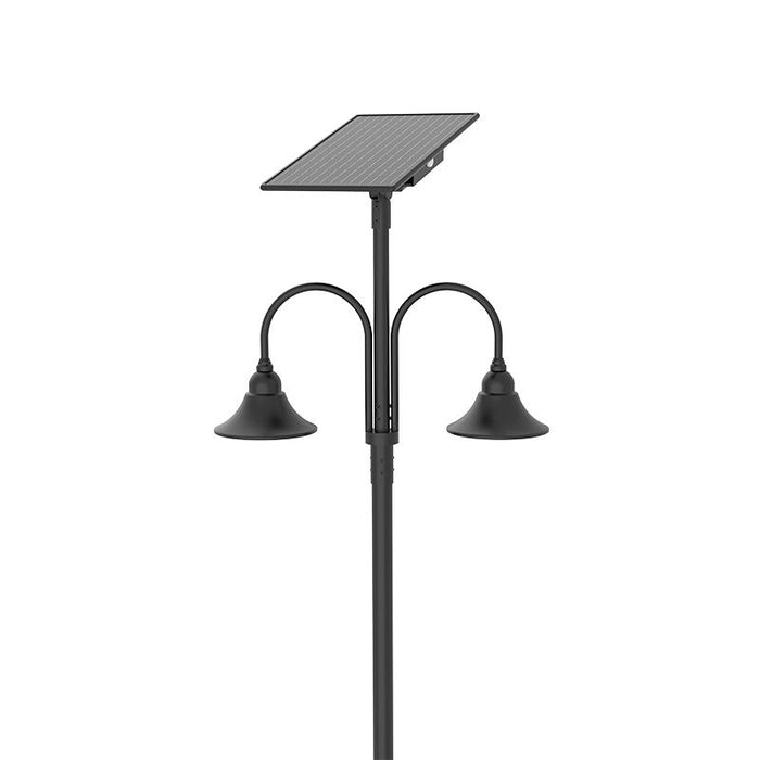 Westgate Manufacturing Solar Decorative Area Bell Model B 20 Inch 50W Type 3 CCT Selectable 3000K/4000K/5000K 70 CRI Black (DAB-SOL-B20-50W-MCT)