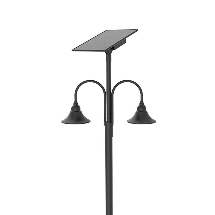 Westgate Manufacturing Solar Decorative Area Bell Model B 20 Inch 50W Type 3 CCT Selectable 3000K/4000K/5000K 70 CRI Black (DAB-SOL-B20-50W-MCT)