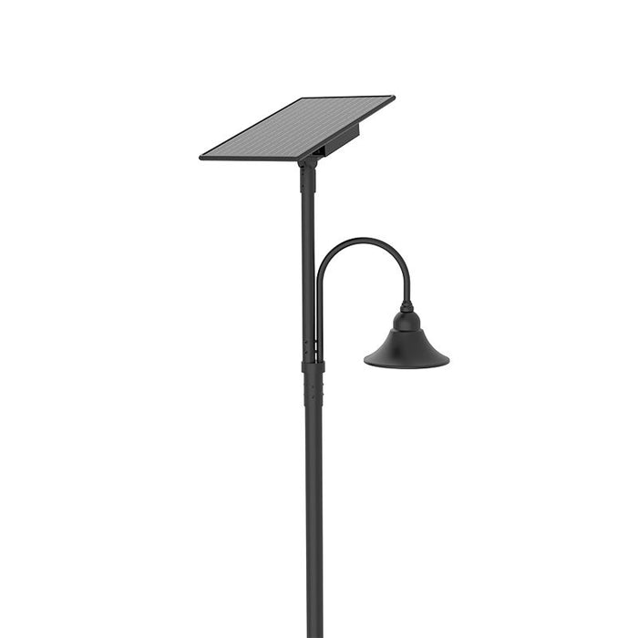 Westgate Manufacturing Solar Decorative Area Bell Model B 20 Inch 50W Type 3 CCT Selectable 3000K/4000K/5000K 70 CRI Black (DAB-SOL-B20-50W-MCT)