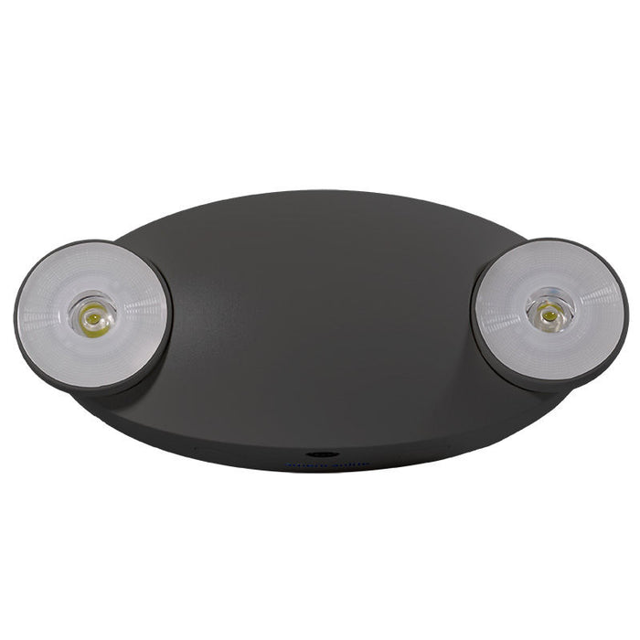 Westgate Manufacturing LED 2-Head Mini Oval Emergency Backup Light 120-277V 1W X 2 Black (EL-M2-BK)