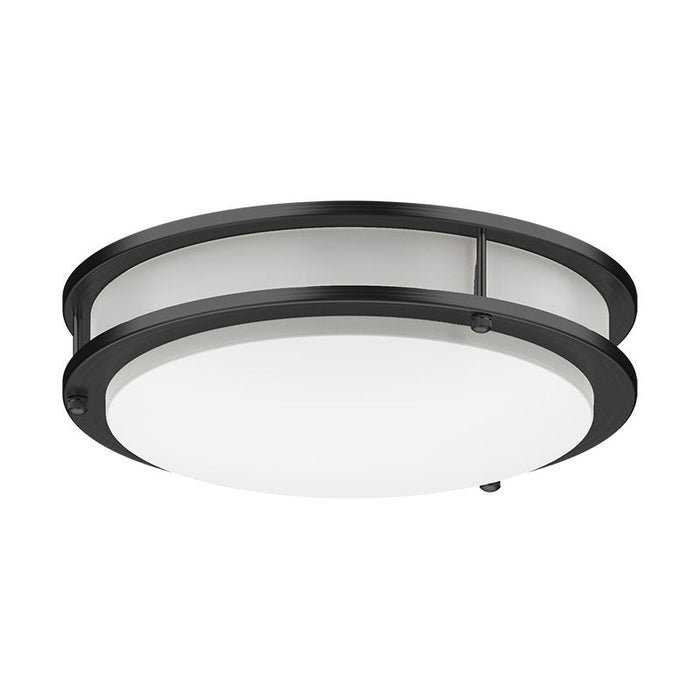 Westgate Manufacturing 14 Inch Double-Ring Flush Mount 20W CCT Selectable 2700K/3000K/3500K/4000K/5000K Dimmable - Black (FDL-14-MCT5-BK)