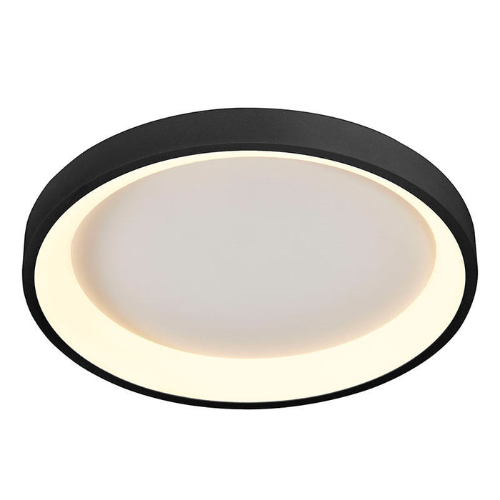 Westgate Manufacturing 15 Inch Round Ceiling Light 20W CCT Selectable 2700K/3000K/3500K/4000K/5000K 120V Dimmable Black (FMHR-15-MCT5-BK)