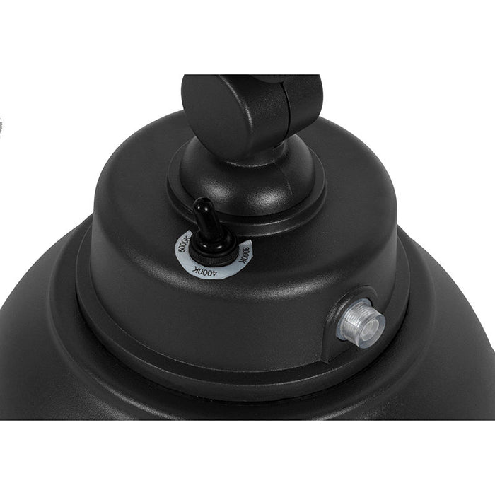 Westgate Manufacturing 10 Inch 25W Gooseneck Barn Light CCT Selectable 3000K/4000K/5000K 120-277V 0-10V Dimming Photocell Black (GNB-25W-MCT-BK-P)