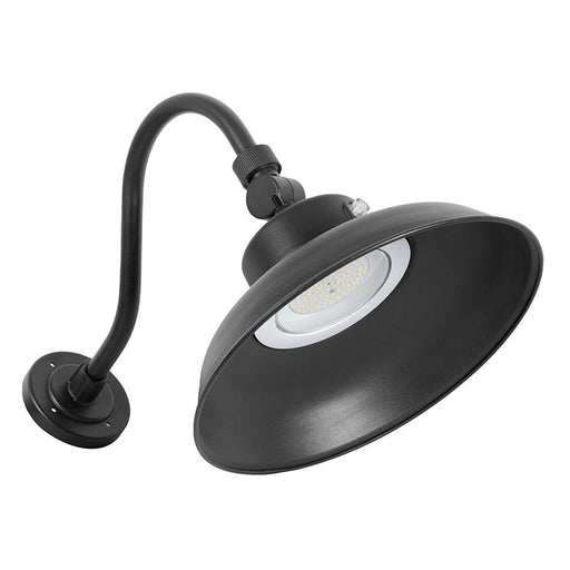 Westgate Manufacturing 14 Inch 40W Gooseneck Barn Light CCT Selectable 3000K/4000K/5000K 120-277V 0-10V Dimming Photocell Black (GNB-40W-MCT-BK-P)