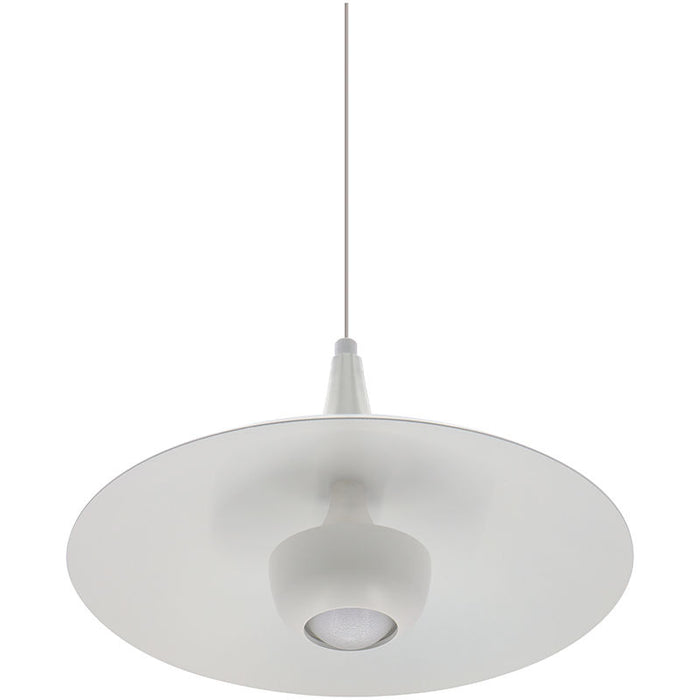 Westgate Manufacturing 12 Inch Modern Designer LED Pendant 12W 600Lm CCT Selectable 2700K/3000K/3500K/400K/5000K White (LCFI-MCT5-WH)