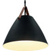 Westgate Manufacturing 14 Inch Nordic Design Pendant With Leather Strap 4 Foot Suspended Cord 25W 1400Lm CCT Selectable 2700K/3000K/3500K/4000K/5000K 90 CRI Black (LCFN-MCT5-BK)
