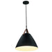Westgate Manufacturing 14 Inch Nordic Design Pendant With Leather Strap 4 Foot Suspended Cord 25W 1400Lm CCT Selectable 2700K/3000K/3500K/4000K/5000K 90 CRI Black (LCFN-MCT5-BK)