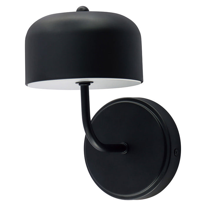 Westgate Manufacturing Pan Design 5 Inch Wall Sconce 10W CCT Selectable 2700K/3000K/3500K/4000K/5000K 90 CRI Dimmable Black (LCFP-WS-BK)