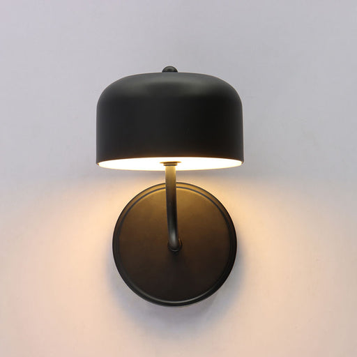 Westgate Manufacturing Pan Design 5 Inch Wall Sconce 10W CCT Selectable 2700K/3000K/3500K/4000K/5000K 90 CRI Dimmable Black (LCFP-WS-BK)