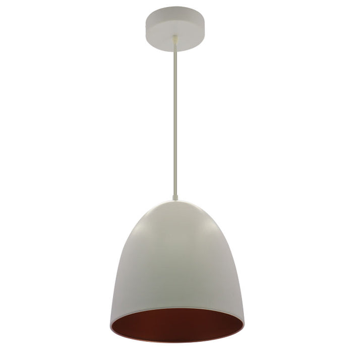 Westgate Manufacturing Large Integrated LED Dome Pendant 24W 820Lm 6 Foot Cord White/Gold (LCFR-MCT5-WG)