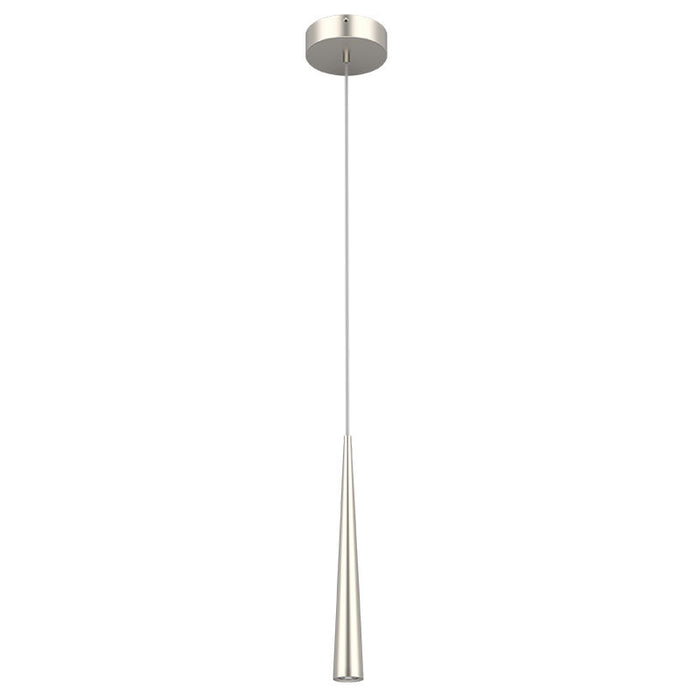 Westgate Manufacturing LCFT Tapered Pendant Wattage/CCT Selectable 3W/6W/9W 3000K/4000K/5000K 6 Foot Adjustable Cord Brushed Nickel (LCFT-MCTP-BN)
