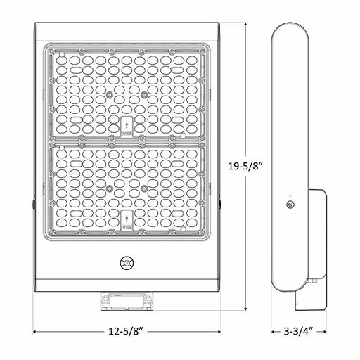 Westgate Manufacturing Flood/Area Light XL Housing Wattage Selectable 150W/200W/240W/300W 4000K 120-277V Shorting Cap (LFX-XL-150-300W-40K-SC)