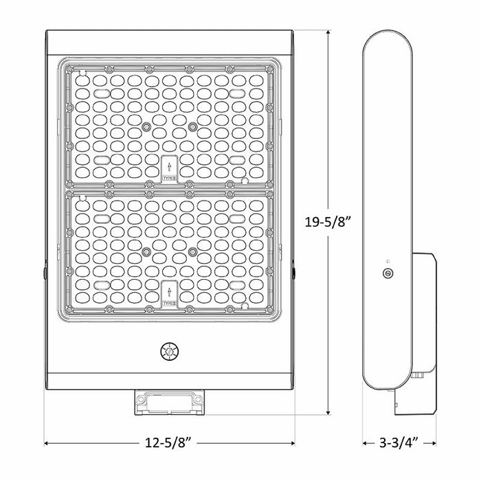 Westgate Manufacturing Flood/Area Light XL Housing Wattage Selectable 150W/200W/240W/300W 5000K 120-277V Shorting Cap (LFX-XL-150-300W-50K-SC)