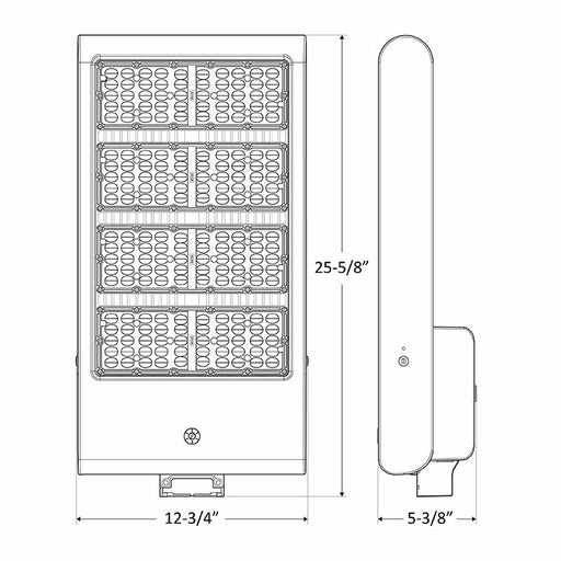 Westgate Manufacturing Flood/Area Light XXL Housing Wattage Selectable 300W/400W/500W/600W 5000K 277-480V Shorting Cap (LFX-XXL-300-600W-50K-480V-SC)