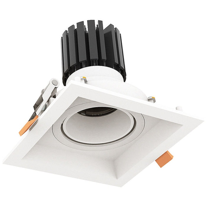 Westgate Manufacturing LED Recessed Light With 1 Slot White Trim 10W 700Lm CCT Selectable 2700K/3000K/3500K/4000K/5000K 120V White (LRD-10W-MCT5-WTM1-WH)