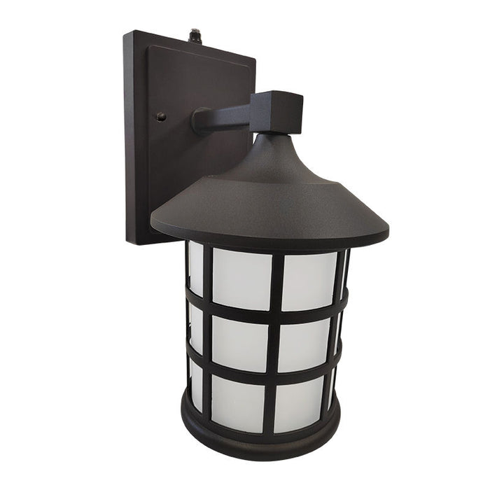 Westgate Manufacturing 8 Inch Round Outdoor Wall Sconce 12W CCT Selectable 3000K 4000K/5000K With Photocell Oil Rubbed Bronze (LRS-V-MCT-P-ORB)
