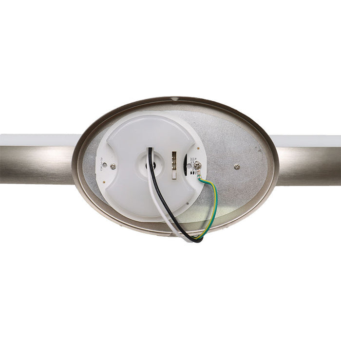 Westgate Manufacturing 24 Inch Architectural Vanity With Oval Base CCT Selectable 2700K/3000K/3500K/4000K/5000K 24W 1680Lm Brushed Nickel (LVO-24-MCT5-BN)