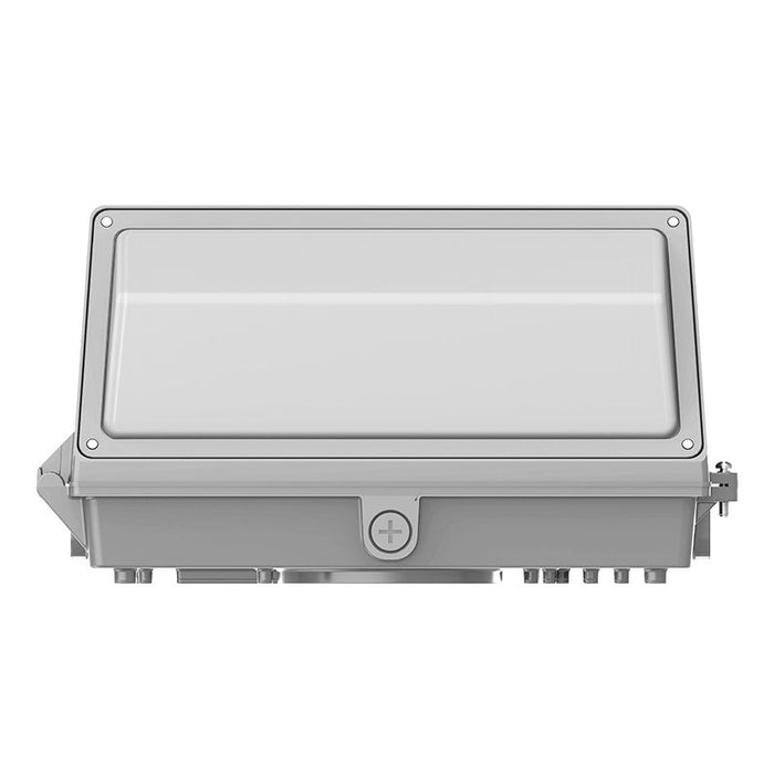 Westgate Manufacturing Max-Feature Cut-Off Wall Pack Wattage/CCT Selectable 40W/60W/80W 3000K/4000K/5000K 120-277V 70 CRI 0-10V Dimming Photocell Silver (LWPMAX-MD-40-80W-MCTPB-P-SIL)