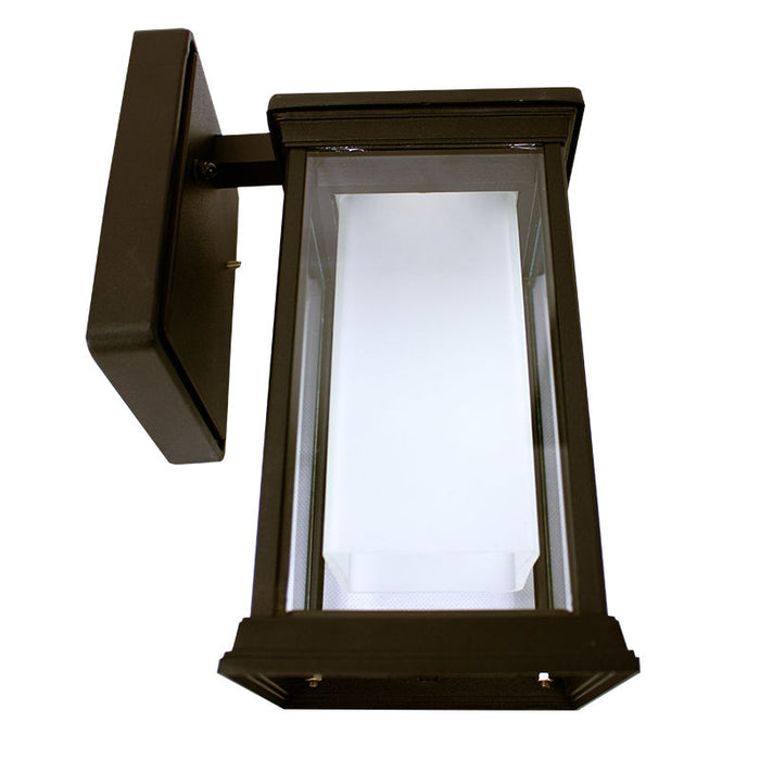 Westgate Manufacturing 14 Inch N1 LED Outdoor Lantern Wall Sconce 20W 3000K/4000K/5000K Frosted Lens Oil Rubbed Bronze Photocell (LRS-N1-MCT-P-ORB)